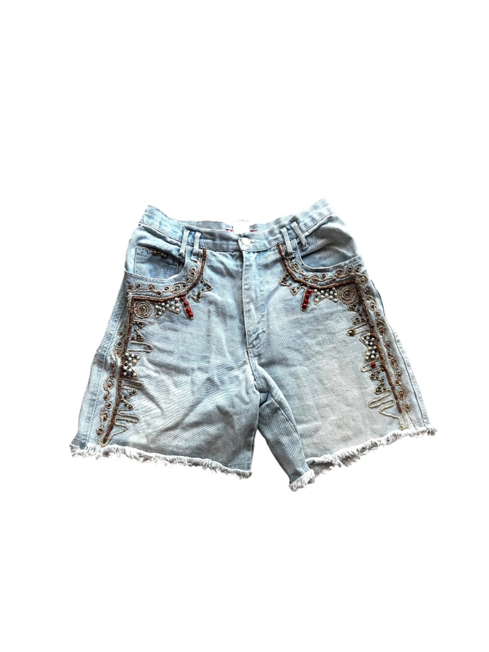 Vintage Jou Jou Beaded Jean Shorts